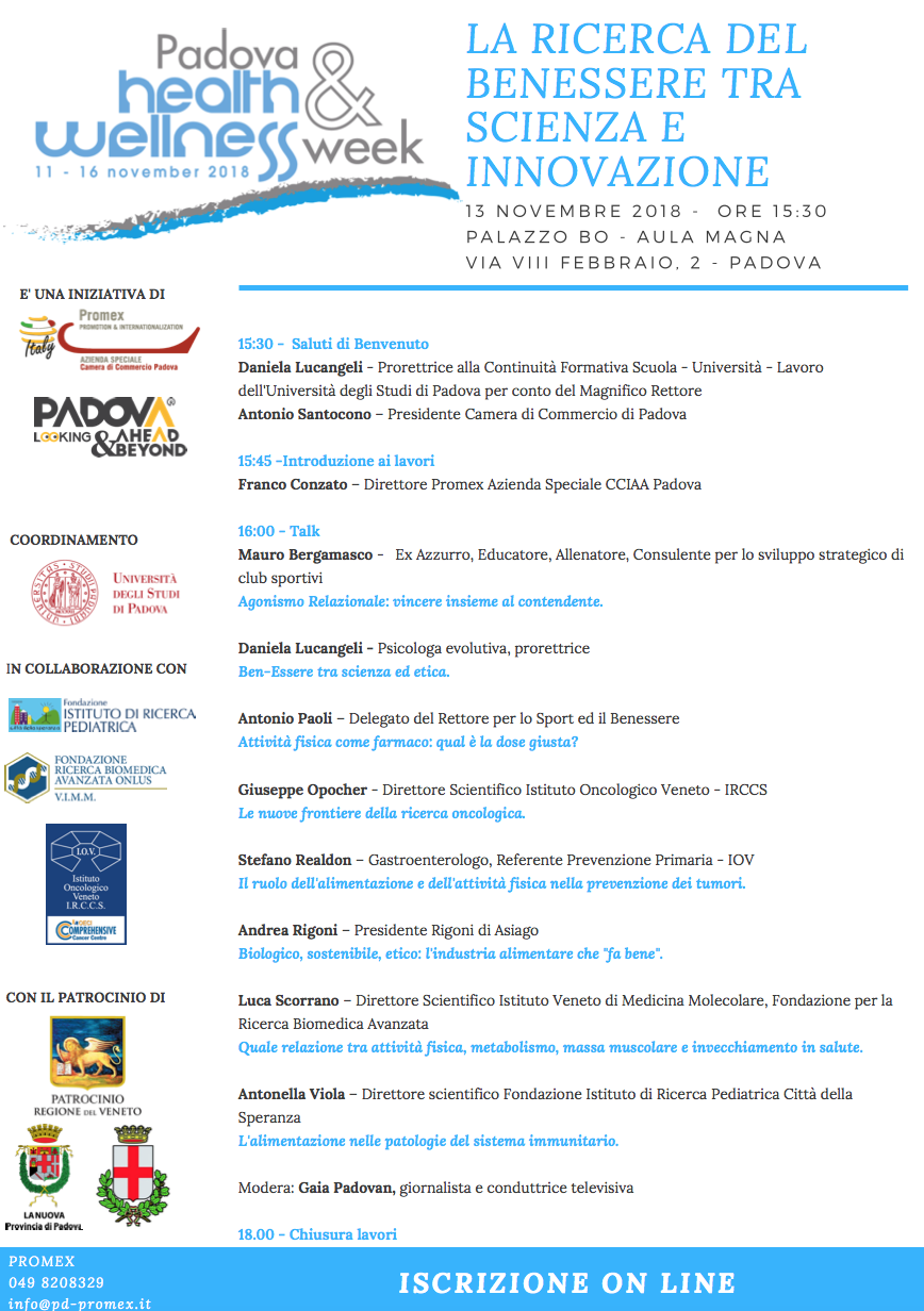 IRP alla Padova Health & Wellness Week - Istituto di Ricerca Pediatrica ...