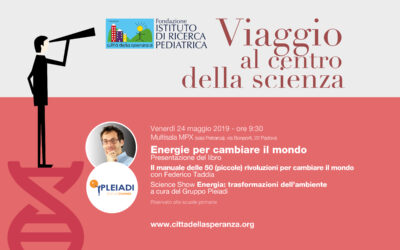 Energie per cambiare il mondo: il 24 maggio Federico Taddia e Pleiadi incontrano le scuole primarie